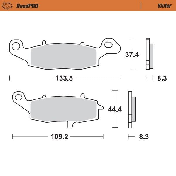 Moto-Master RoadPRO Sinder Brake Pad Front For Suzuki SV 650 X 1992-2026 404201