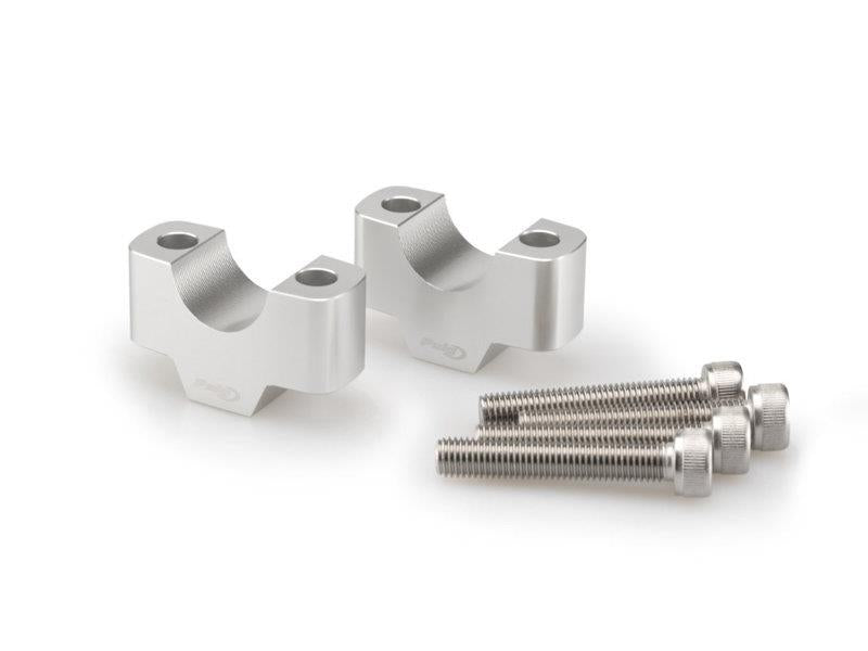PUIG 20mm Handlebar Risers For 25mm Bars Silver Universal 20667P