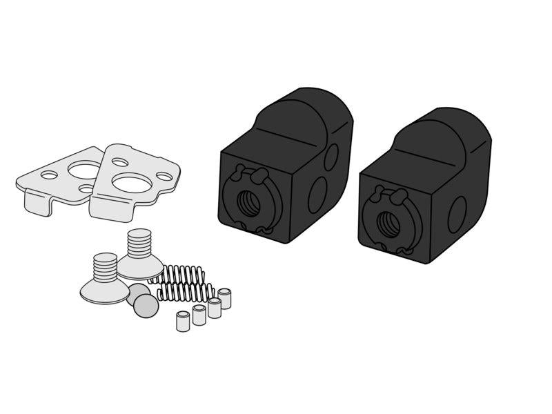 Puig Pillion Adjustable Footpeg Adaptors Black 5591T