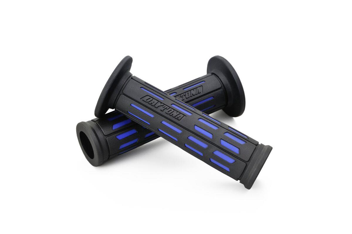 Daytona Grippy Grip GGD-Tapered-SP 22.2mm Open End Black/Blue Grips Pair 25164