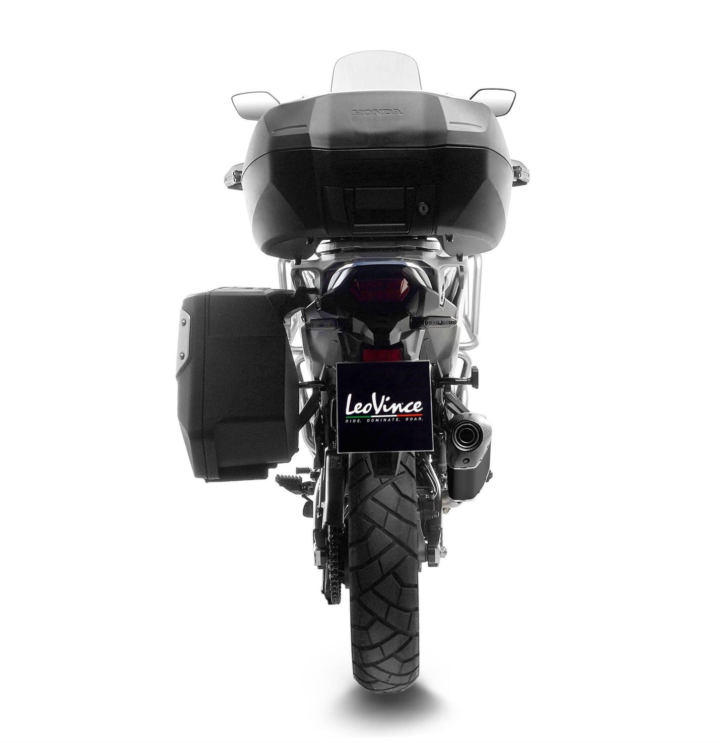 Leovince Muffler Lv-14 For Honda Xl 750 23-24 Black Stainless Steel 15601b