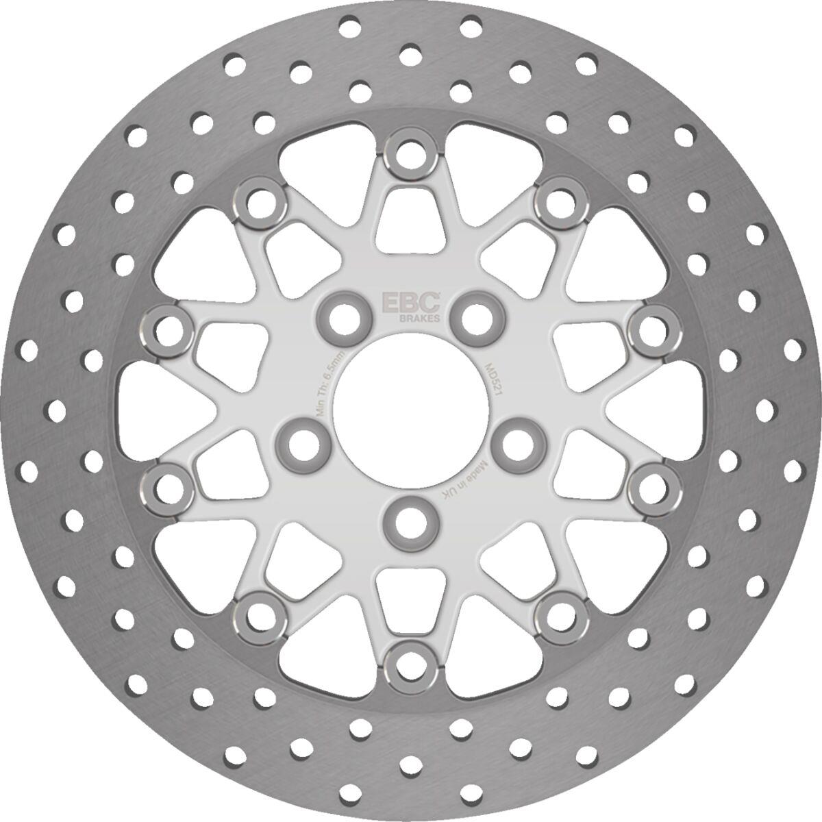 EBC Brake Rotor For Harley Davidson FLHRXS 1868 2008-2024 Silver MD521