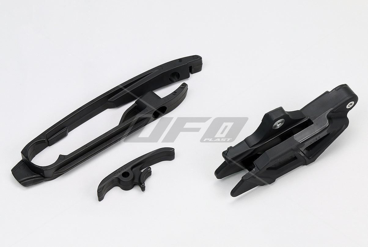 UFO CHAIN GUIDE & SLIDER KIT HUSQVARNA TC/TE/FE/FC BLACK HU03360-001