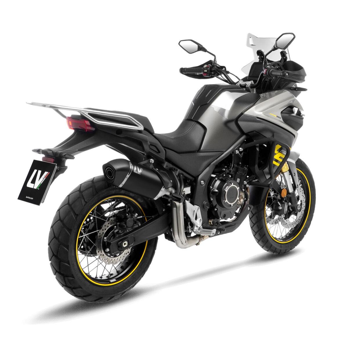 LEOVINCE LV-14 Black Edition Slip-On Muffler for VOGE VOGE DS 525 X ABS 24-25 15637B