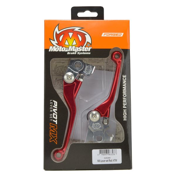 Moto-Master Pivot Lever Set For Honda CRF 250 R 2007-2026 Red Aluminium 101343