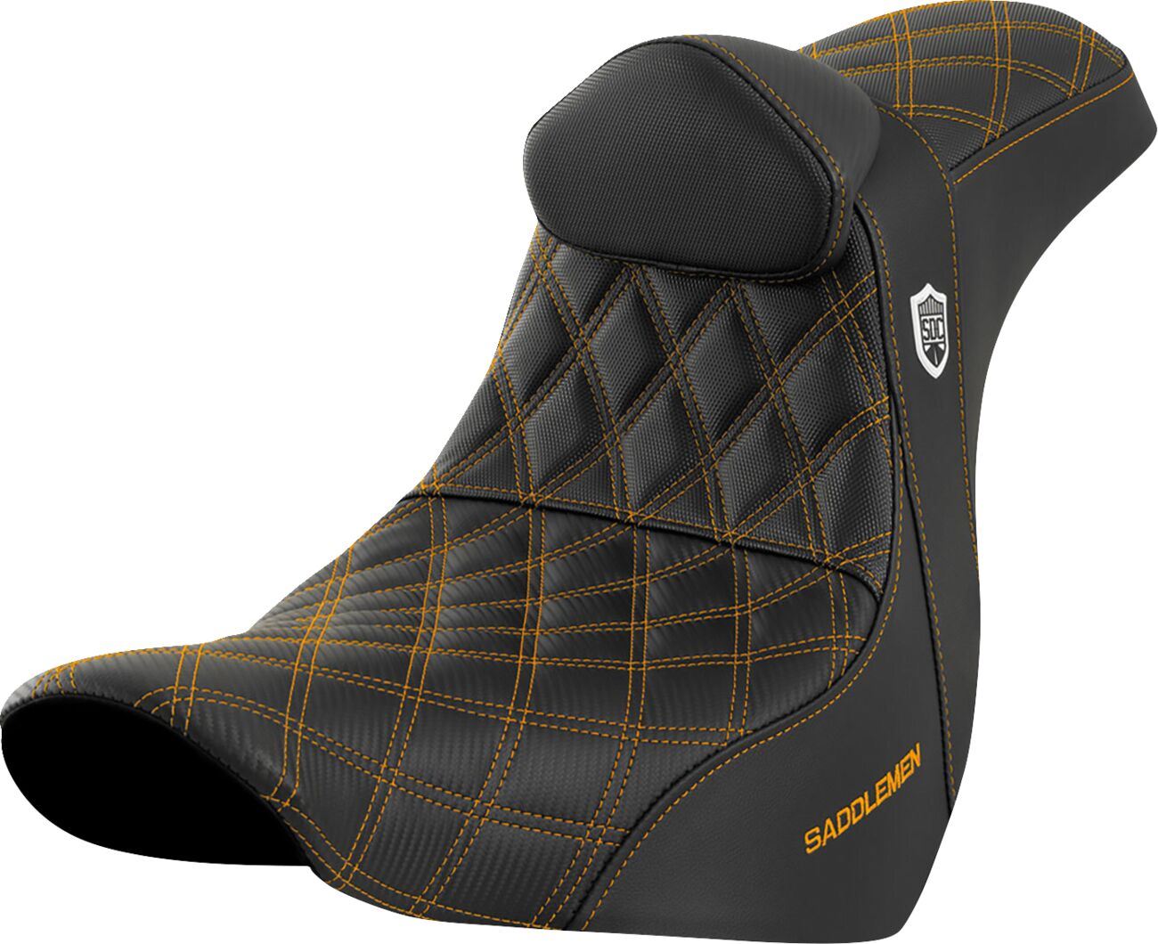 Saddlemen Pro Series SDC Grip Seat With Backrest For HD FXLRS 1923 18-24 SC81829GOLRT