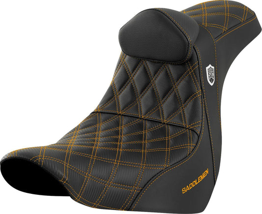 Saddlemen Pro Series SDC Grip Seat With Backrest For HD FXLRS 1923 18-24 SC81829GOLRT