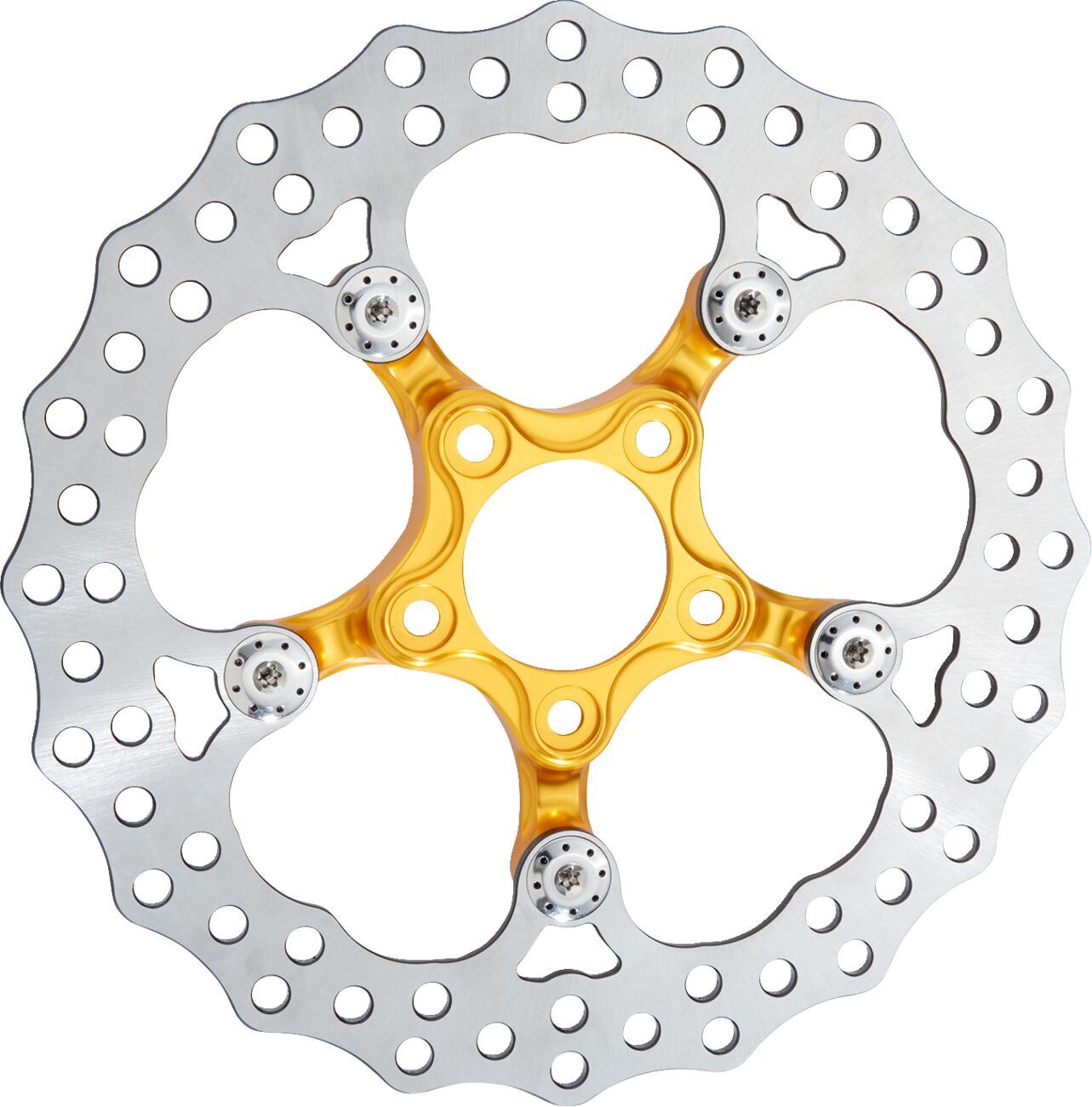 Arlen Ness Spider Brake Rotor Gold 420 High-Carbon Stainless Steel 300-065