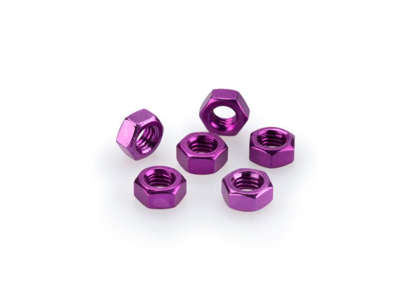 PUIG M6 Nuts x 6 Purple Universal 0764L