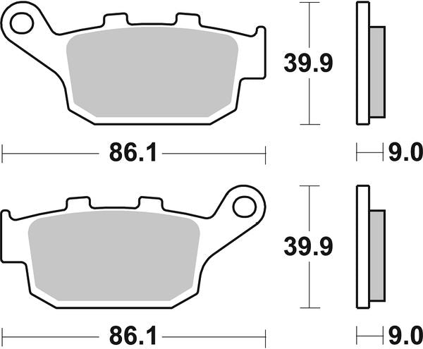 Sbs HF Street Ceramic Organic Brake Pads For Honda CMX 1100 2009-2024 881HF