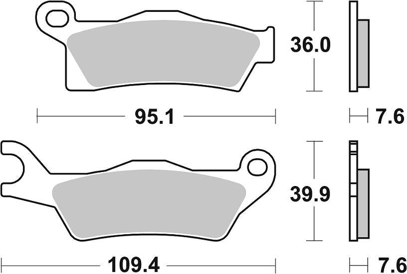 Sbs RSI Offroad Racing Sintered Brake Pads For Can Am Outlander 450 12-18 910RSI