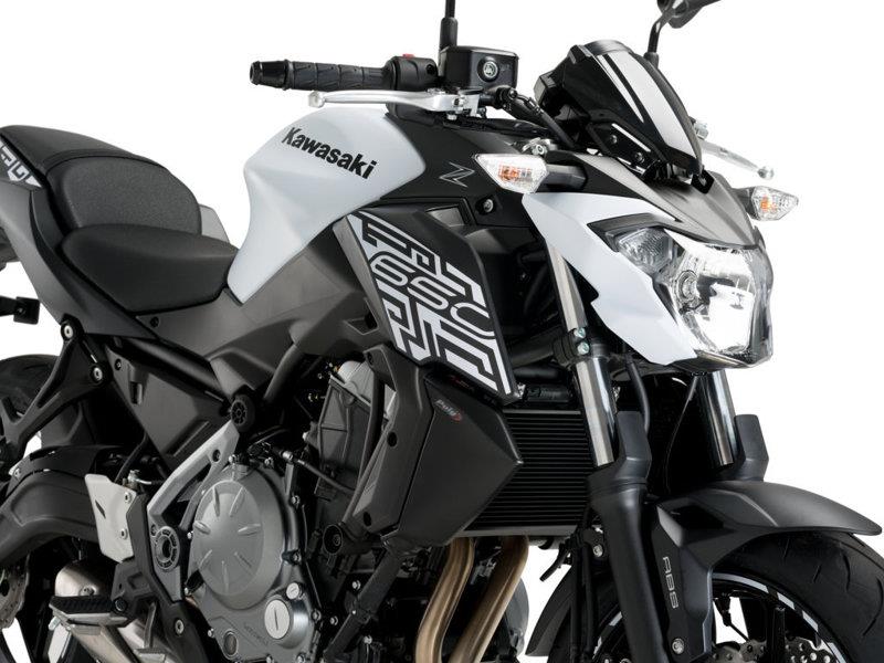 PUIG Radiator Caps Carbon Look for Kawasaki Z650 17-19 9371C