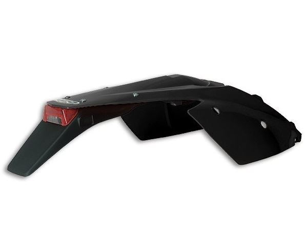 UFO ENDURO REAR FENDER W/ STOP-TAILLIGHT KTM EXC BLACK KT03081-001