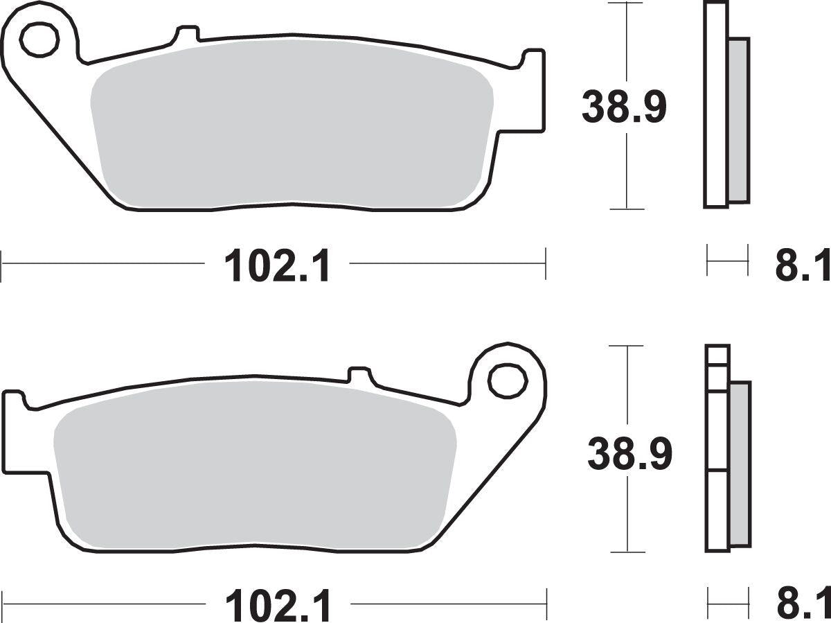 Sbs HS Street Excel Sintered Front Brake Pads For Honda VT 1300 CX 88-22 627HS