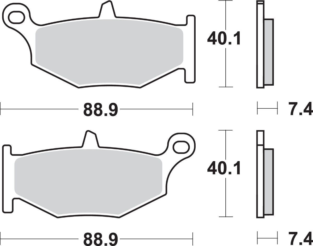 Sbs LS Street Excel Sintered Rear Brake Pads For Suzuki DL 1050 XT 06-25 833LS