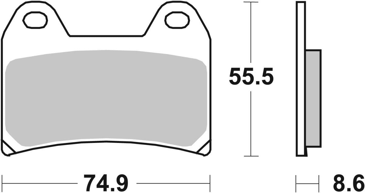 Sbs DS Racing Dual Sintered Brake Pads For Aprilia RS 250 1997-2014 706DS-2