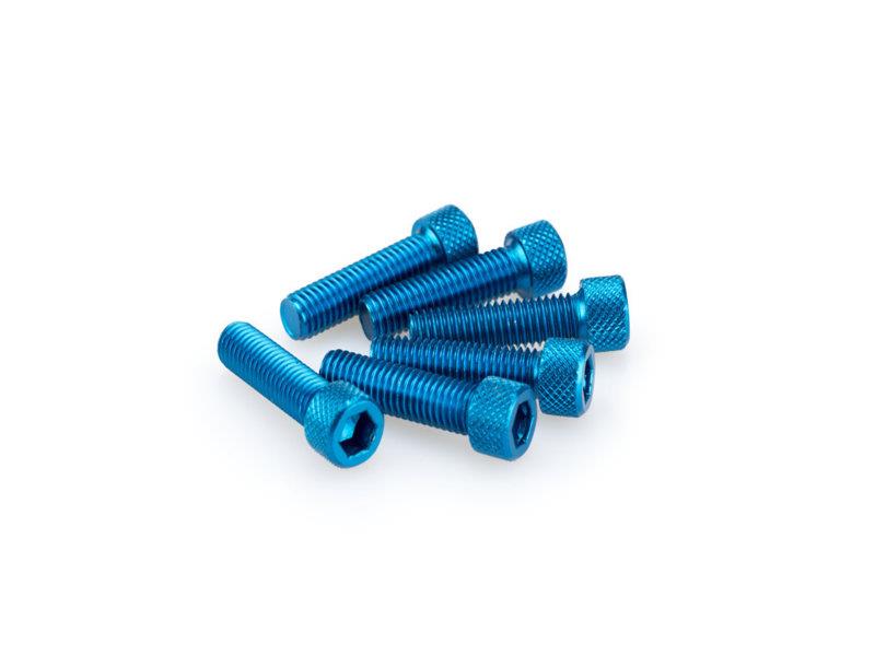 PUIG M5 30mm Allen Screws x 6 Blue Universal 0473A