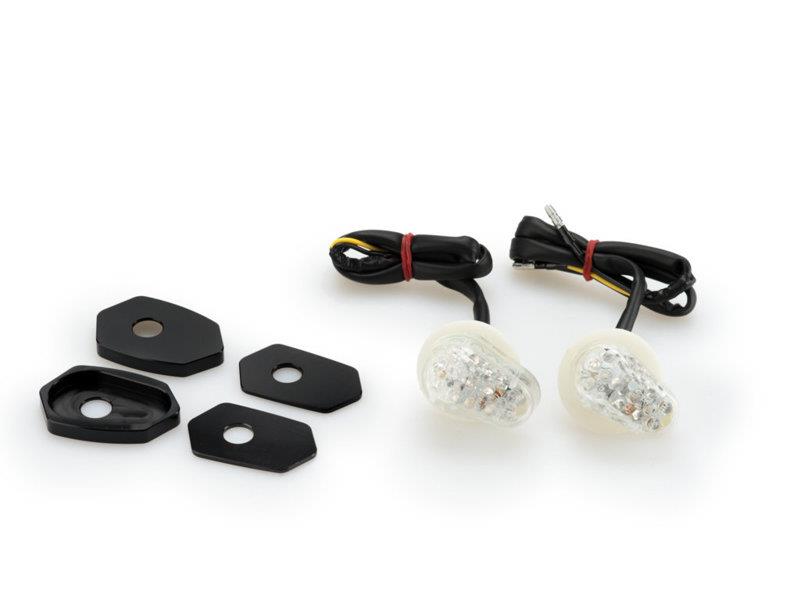 PUIG Indicator Spacers w/ Front Indicators Black for Kawasaki Z900 17-24 9788N