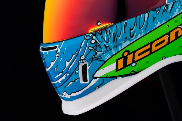 ICON Airform™ Dino Fury Motorcycle Helmet Blue - 2023 Model