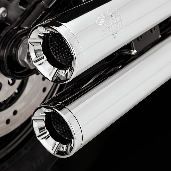 Vance & Hines Eliminator 300 Slip-On Mufflers Chrome For HD FXLRS 1923 18-24 16312