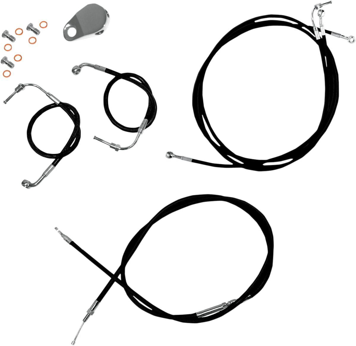 LA Choppers Handlebar Cable Brake Line Kit Harley FLTRU 1690 08-13 LA-8050KT-16B