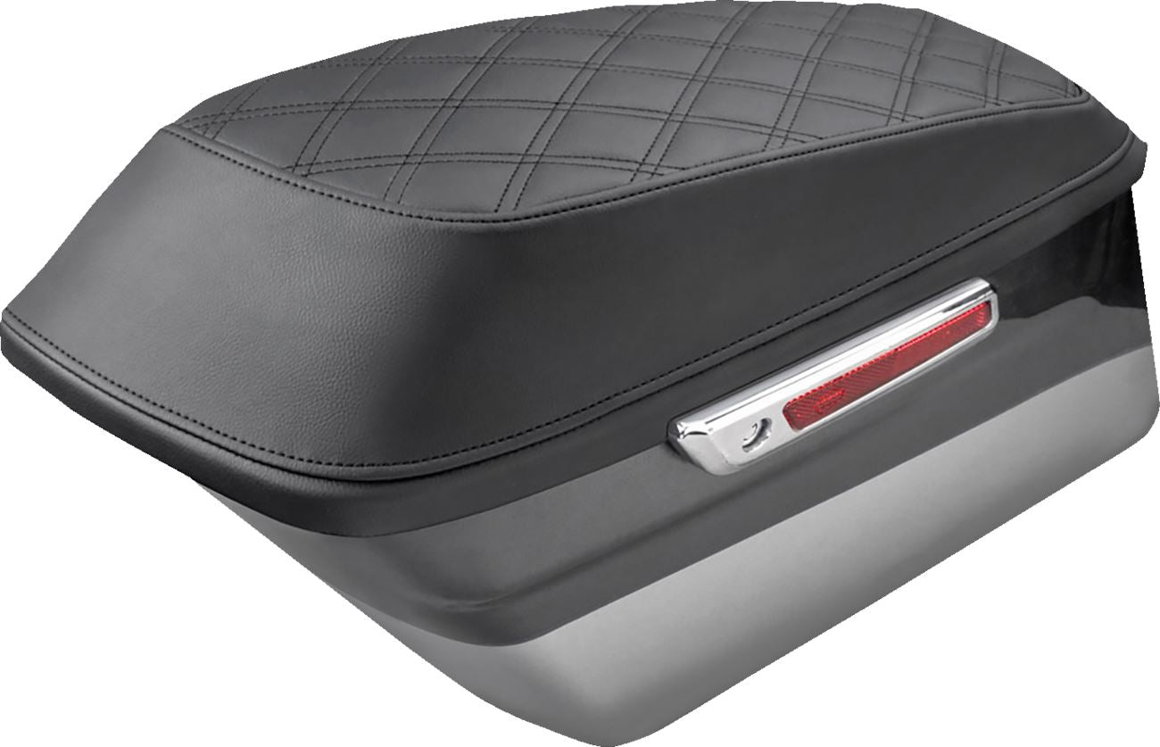 Saddlemen Bagger Lid Cover L/S Bagger Black Lattice Stich For HD FLHTC 1690 97-13 L870-93-LS