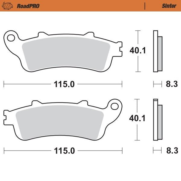 Moto-Master RoadPRO Sinder Brake Pad Rear For Honda VT 1300 CX 1997-2017 405202