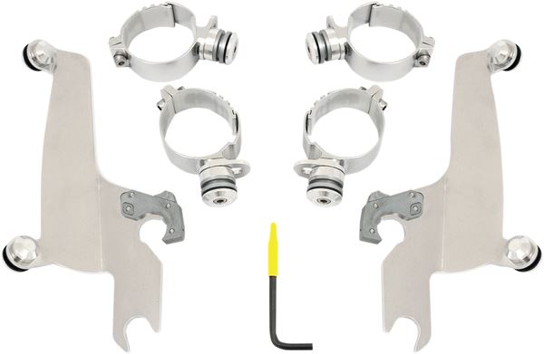 MEMPHIS SHADES Windshield Mounting Kit Silver Complete MEK1988