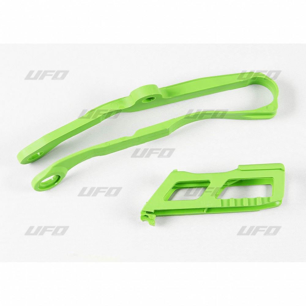 UFO CHAIN GUIDE & SLIDER KIT KAWASAKI KXF250 GREEN KA04744-026