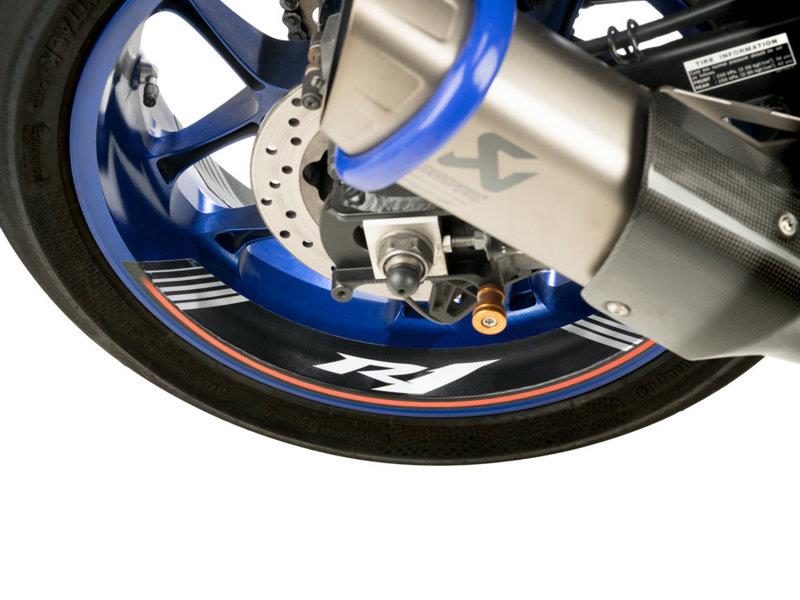 PUIG Wheel Rim Stickers Silver for Yamaha YZF R1/M/Race 99-24 5529P