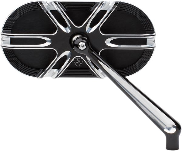 Arlen Ness Caged Series Mirror Black Aluminum Screw-In Right 13-166