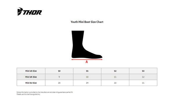 THOR Mini Blitz XP MX Motorcross Boots Black 2023 Model