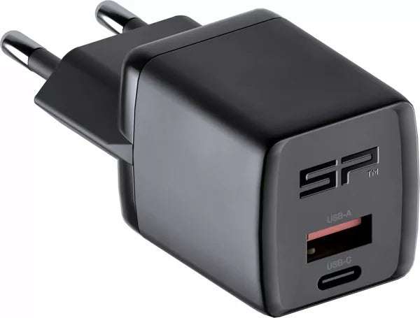 SP CONNECT Mobile Phone Wallcharger EU Black USB A Socket USB-C 220V 1A 52837