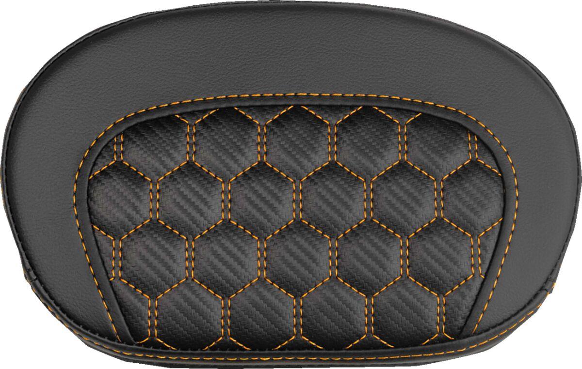 Saddlemen Mini Contour Sissy Bar Pad Black Orange Saddlehyde 061019003