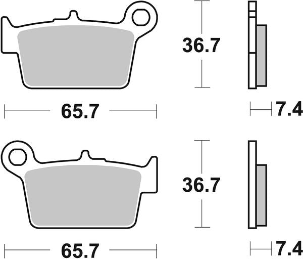 Sbs HF Street Ceramic Organic Brake Pads For Beta ALP 200 2006-2020 861HF