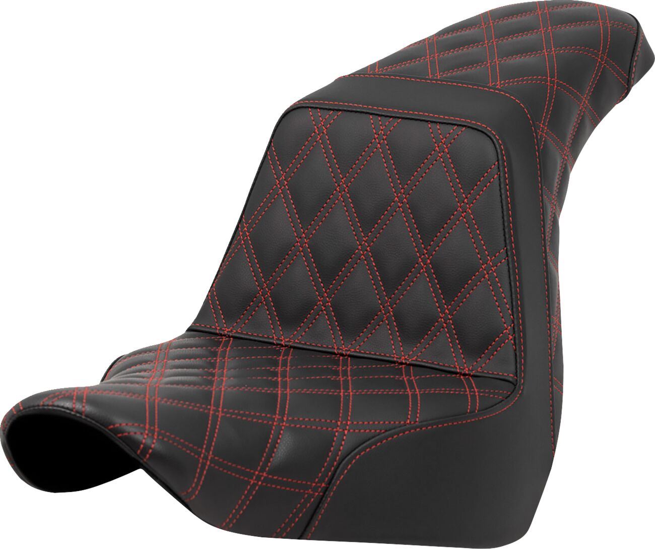 Saddlemen Lattice Stitch Step-Up Seat Red For HD FXLRS 1923 19-24 818-29-17504