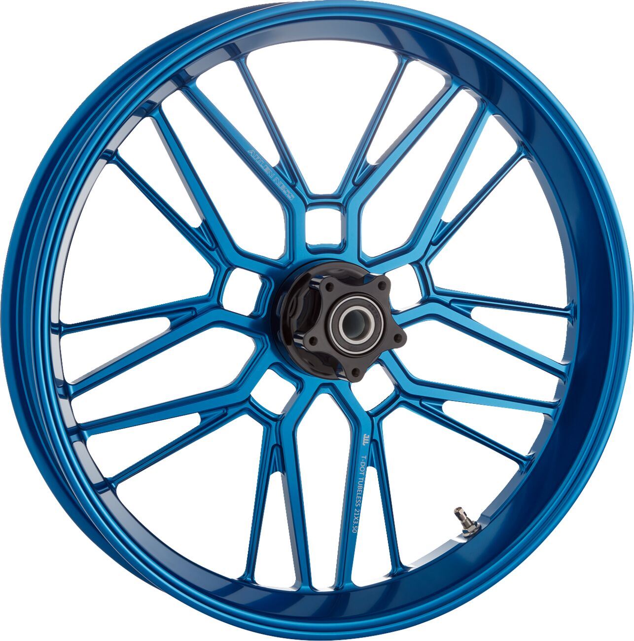 Arlen Ness Split-Spoke Rim 18x5.5 Blue Anodized Aluminum Wheel 330-011