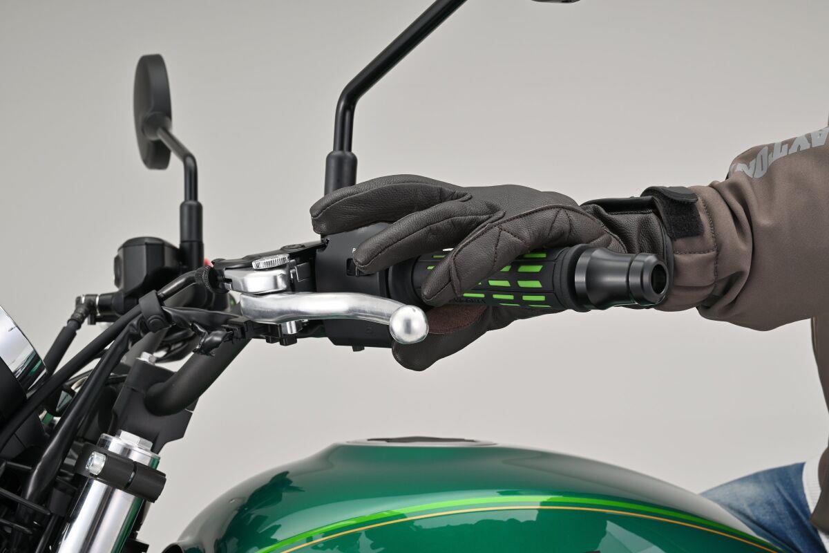 Daytona Grippy Grip GGD-Ground Open End Handlebar Grips Black Green 22.2mm 25178