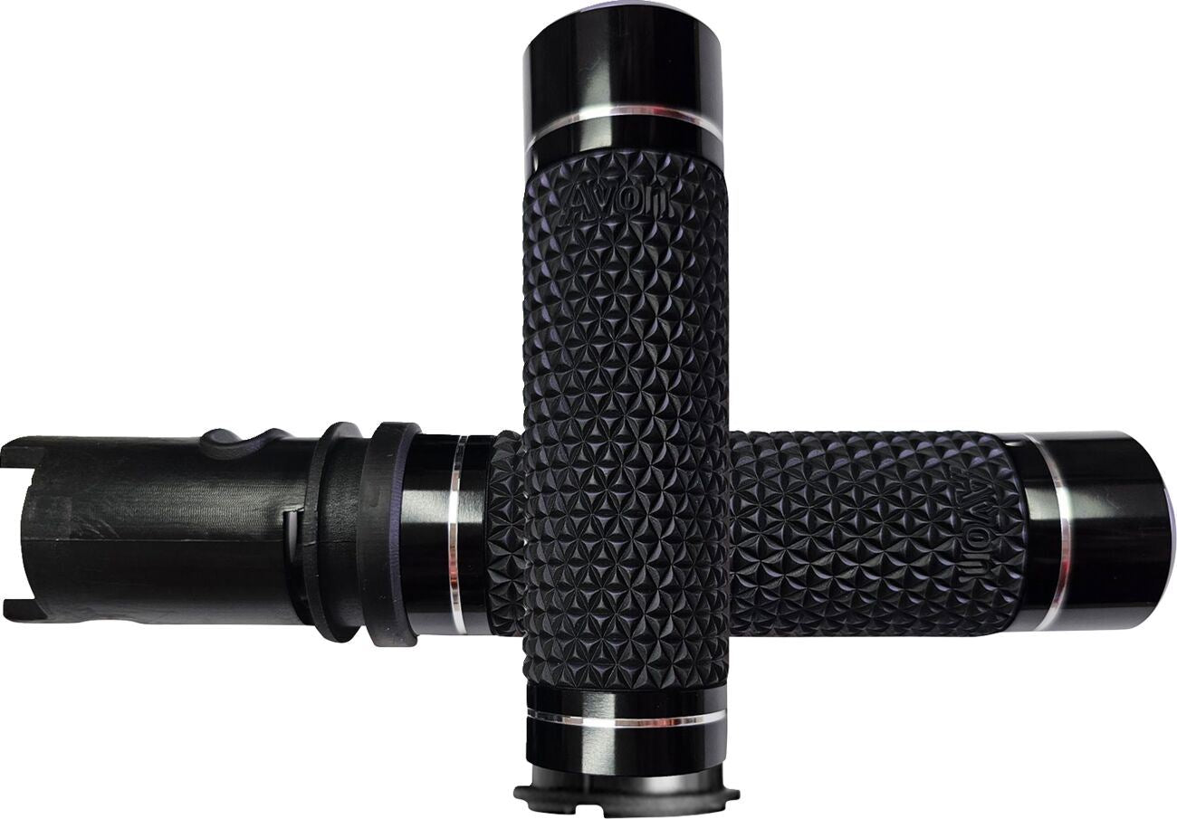 Avon Grips K25 Motorcycle Grips Black Anodized 25.4mm K25-ANO-F24