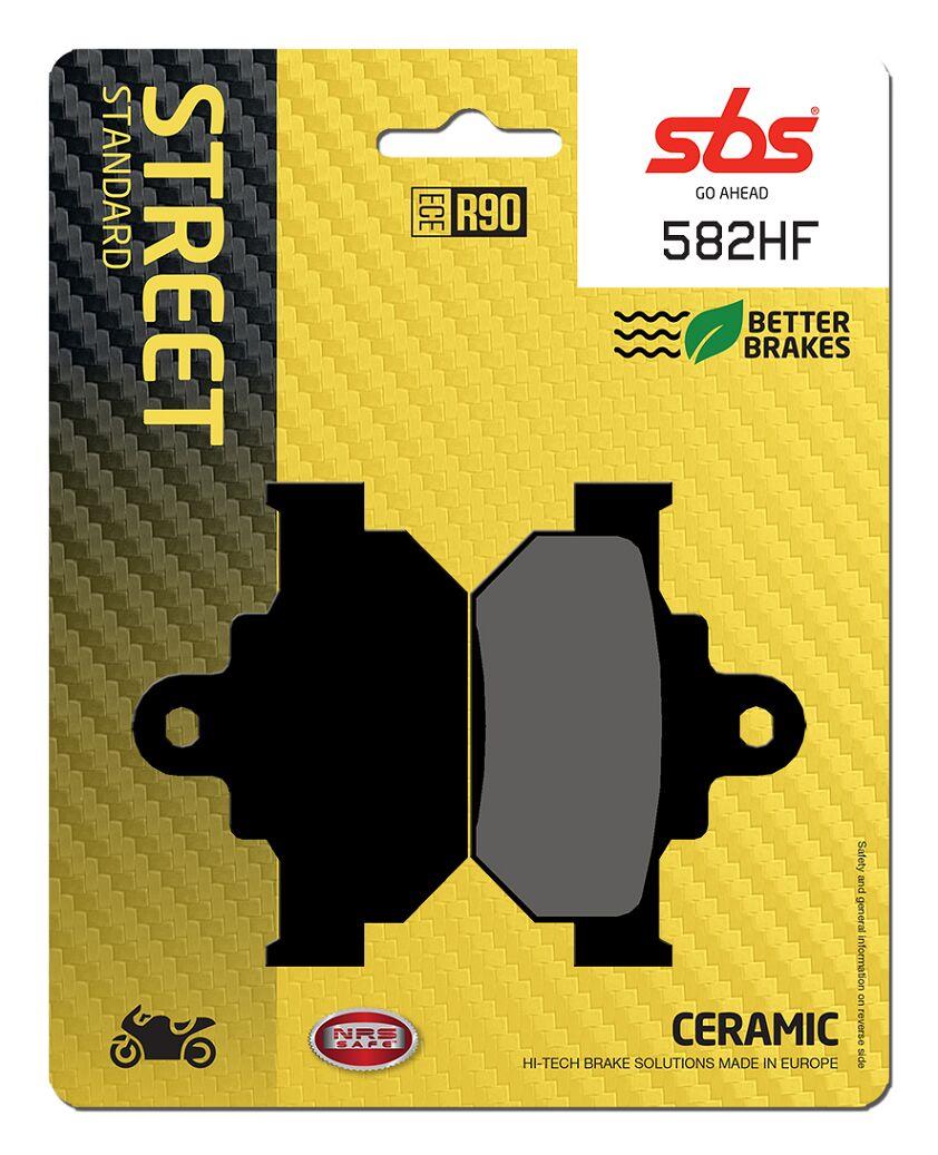 Sbs HF Street Ceramic Organic Brake Pads For Suzuki DR 600 S 1985-1988 582HF