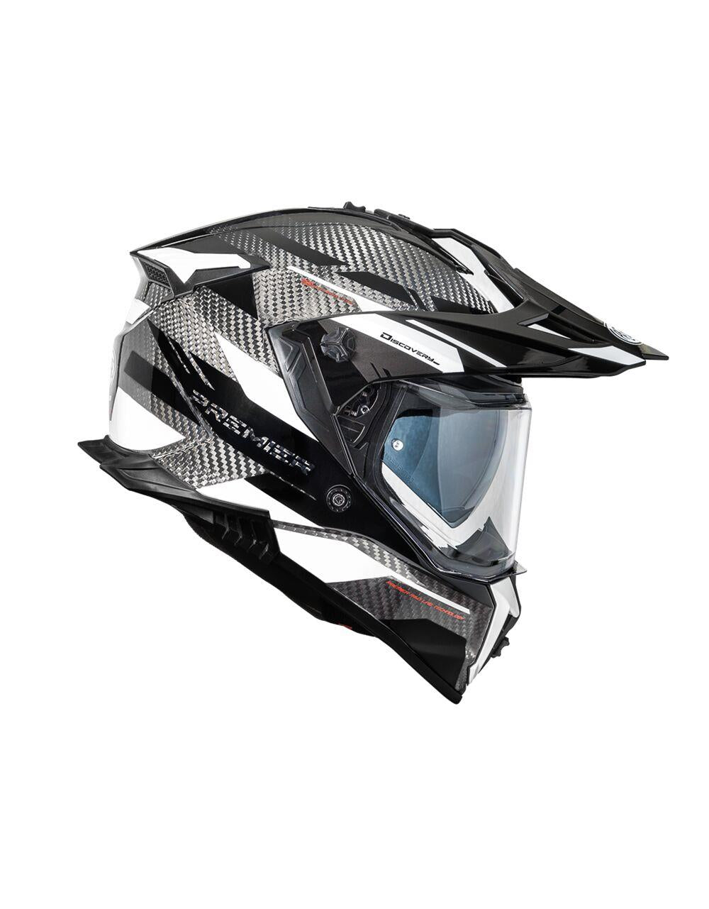 PREMIER HELMETS Discovery Carbon Gray Motorcycle Helmet