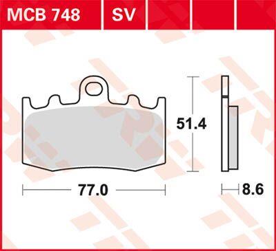 Trw SV Series Sindered Brake Pads For BMW K 1300 S 2000-2016 MCB748SV