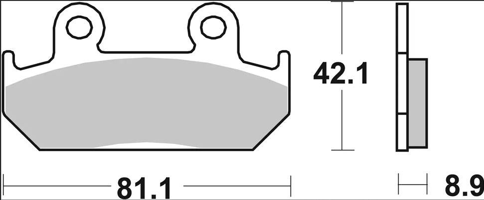 BREMBO BRAKE PAD SINTER SA PRIME LINE FR 07HO21SA