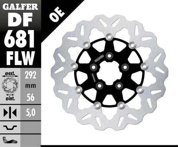 GALFER Brake Rotor Full-Floating Wave® Two Piece (Floating) DF681FLW