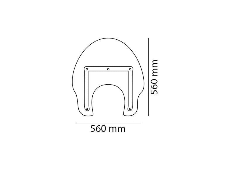 PUIG America II Screen Clear for Yamaha XVS 1300/950 Midnight Star/1300 Custom 07-16 5957W