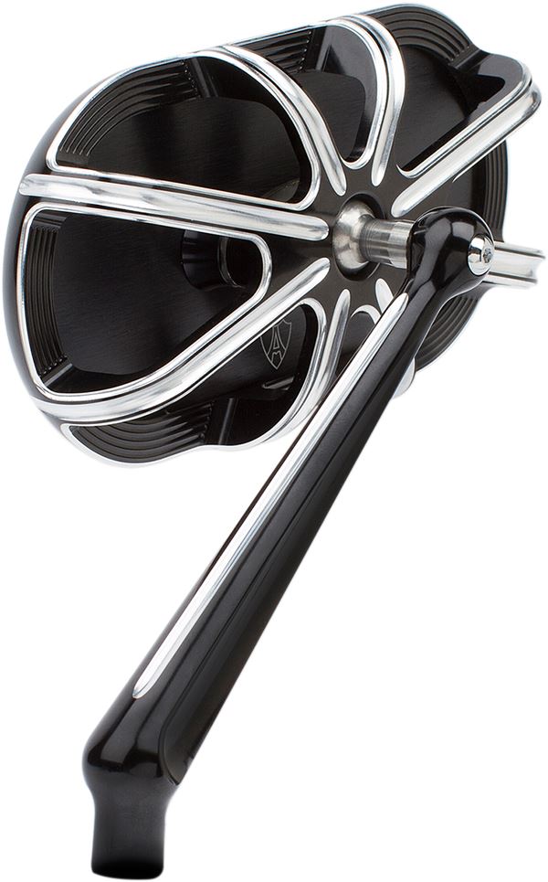Arlen Ness Caged Series Mirror Black Aluminum Screw-In Left 13-160