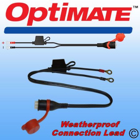 TM OptiMate Weatherproof Waterproof 12V Fused Permanent Lead