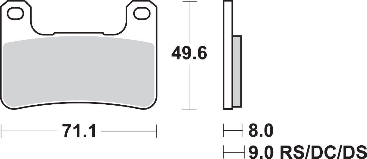 Sbs DC Racing Dual Carbon Brake Pads For Suzuki VZR 1800 R 2004-2021 806DC