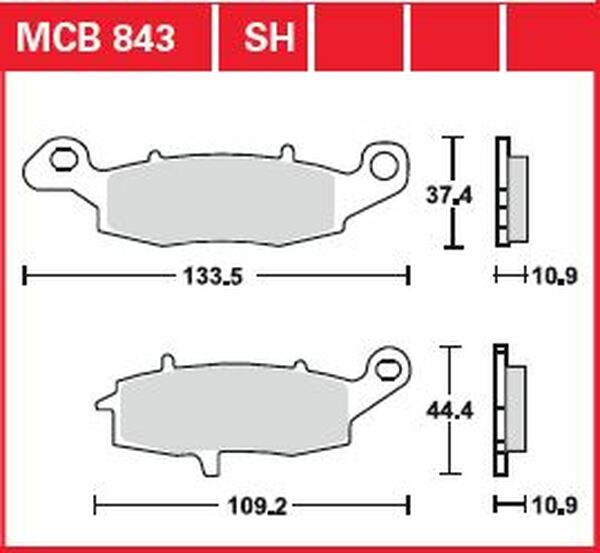 Trw All Round Sintered Metal Brake Pads For Kawasaki VN 900 1999-2019 MCB843