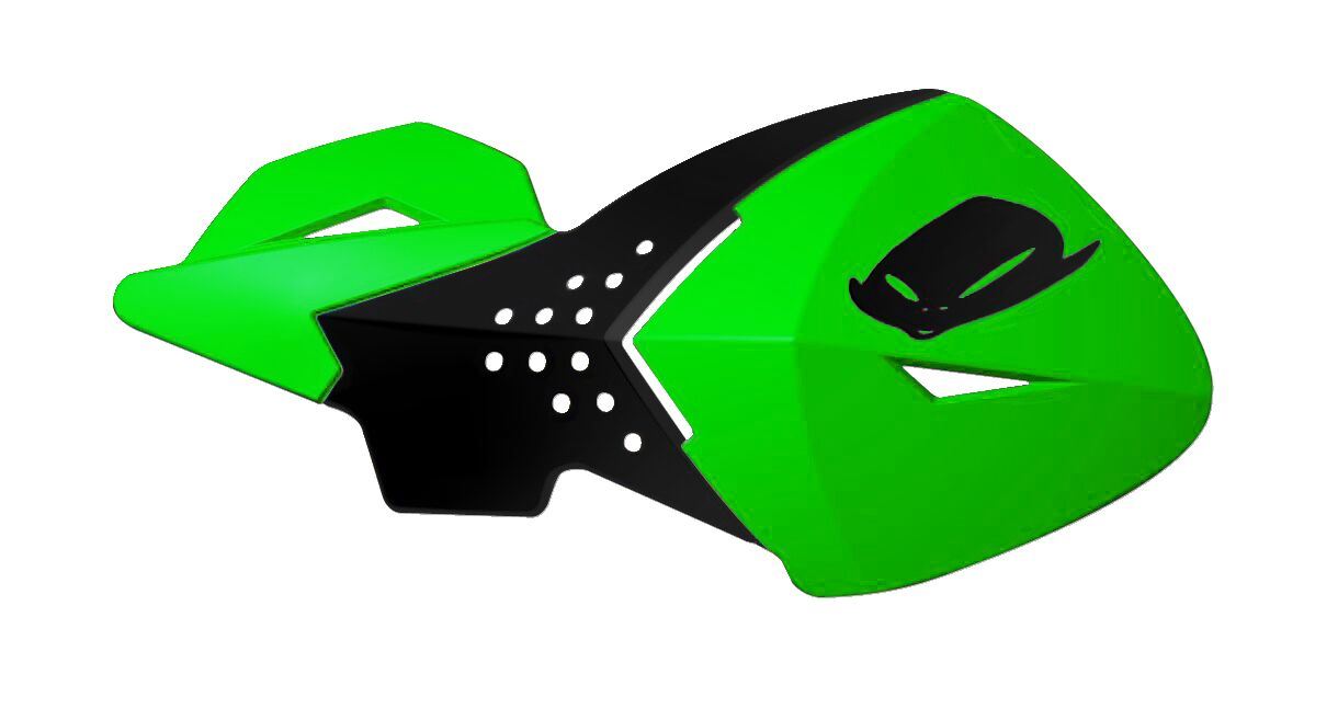 UFO UNIVERSAL ESCALADE HANDGUARDS KX-GREEN/BLACK PM01646-026